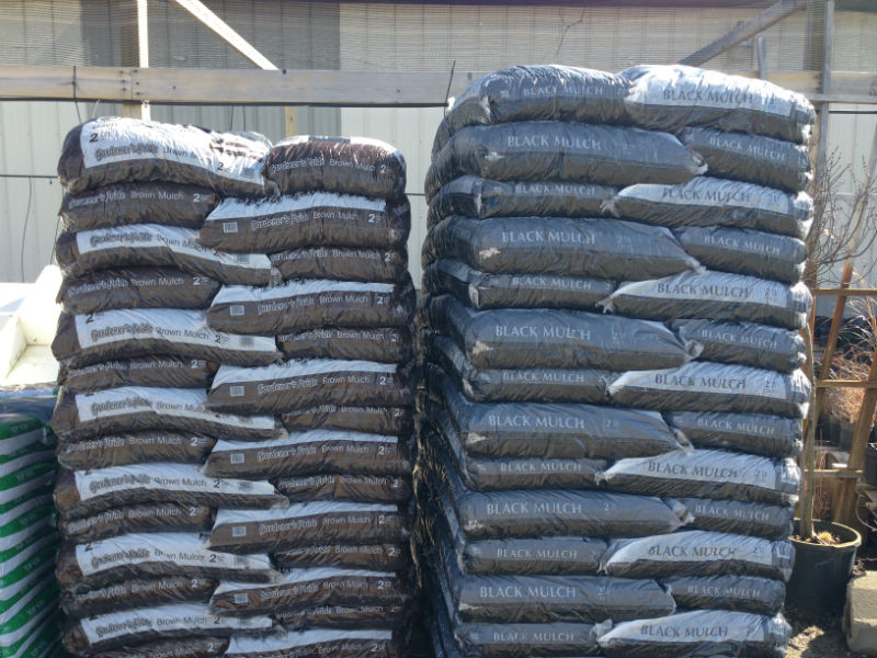 Brown and Black Mulch